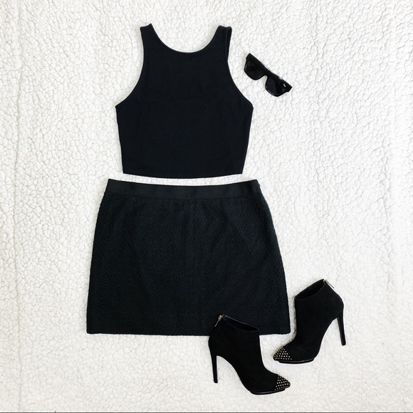 J. Crew Black Lace Skirt - Size 10 - Picture 2 of 8